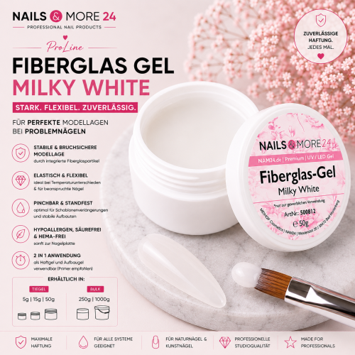 NAM24 - Fiberglas Gel Milky White | (5-250g)